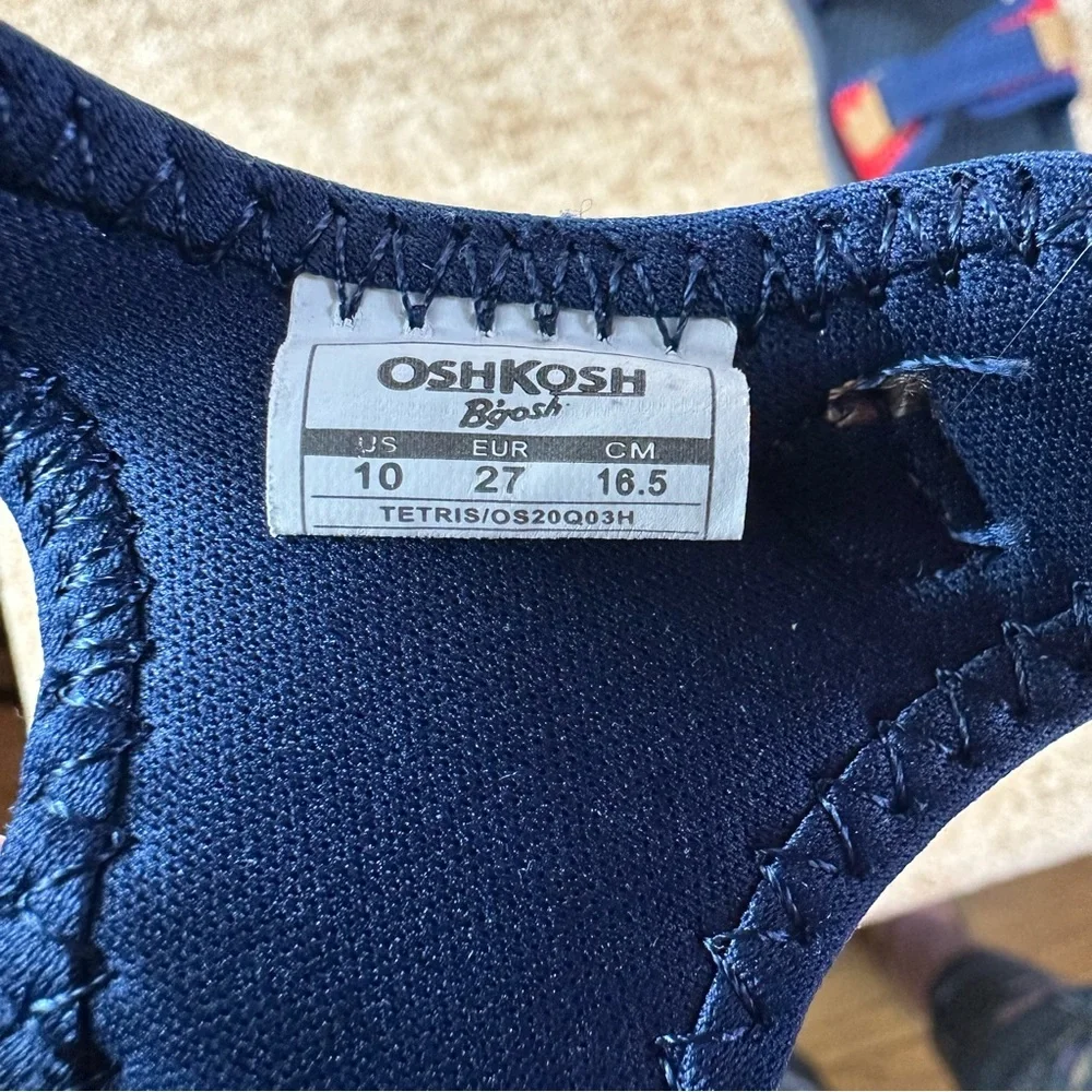 OshKosh B’gosh Tetris Blue/Red/Tan Sport Sandals Unisex Size 10